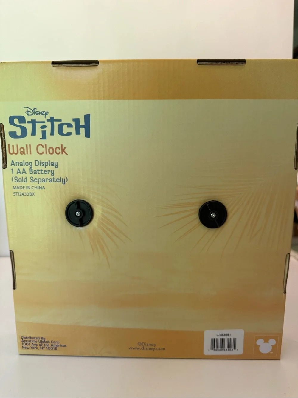 NIB Disney Stitch 'Ohana' Blue Wall Clock Battery Operated